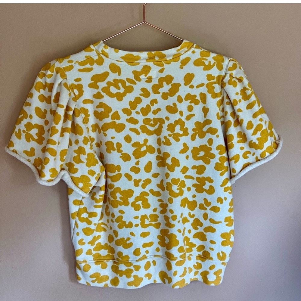 MOTHER Yellow Floral Short Sleeve Tee